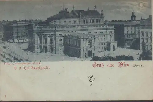 Gracieux de Vienne, Hof Burgtheater, clair de lune, cour 1898