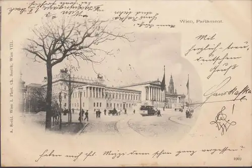 Wien, Parlament, gelaufen 1900
