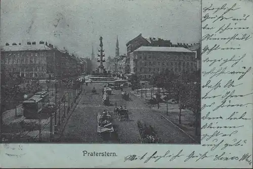 Wien, Praterstern, gelaufen 1899