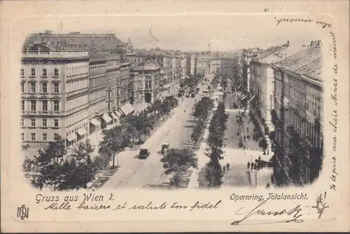 Gruss de Vienne, anneau d'opéra, Passepartout, couru 1900