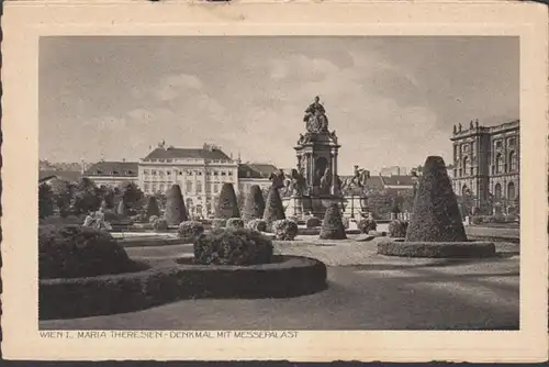 Wien, Maria Theresien Denkmal, Messepalast, ungelaufen