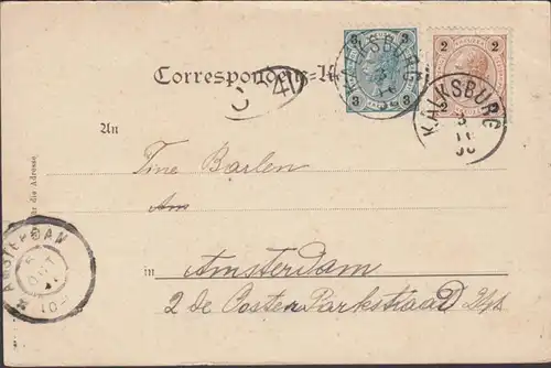 Gruss aus dem Convict Kalksburg, gelaufen 1898