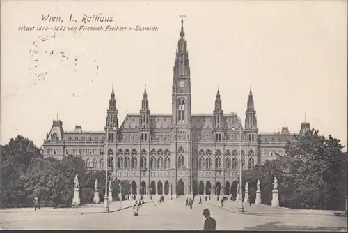 Vienne, Hôtel de ville, couru en 1908