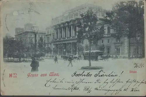 Gruss de Vienne, Bourse, clair de lune, couru 1899
