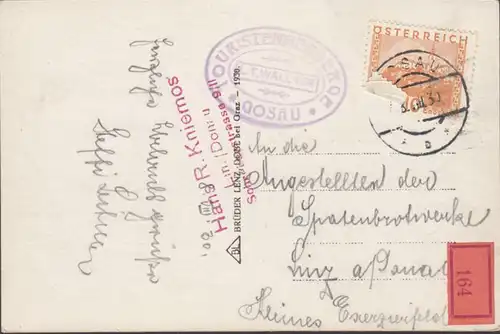 Gosau, Gosausee mit Dachstein, gelaufen 1930