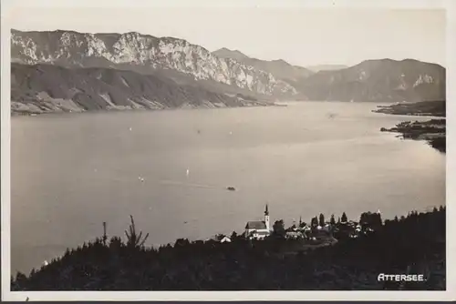 Unterach au lac Attersee, vue partielle de la localité, inachevé- date 1932