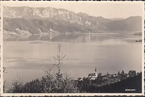 Unterach au lac Attersee, vue partielle de la ville, couru en 1939
