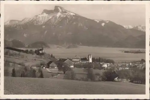 AK Mondsee mit Schafberg, ungelaufen