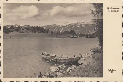 AK Uferstimmung am Gleinkersee, Stempel Rossleitten, gelaufen 1936