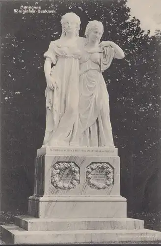 Hannover, Königinnen Denkmal, gelaufen 1914