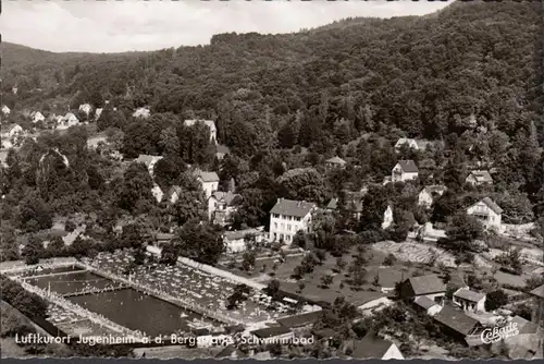 Jugendheim a.d. Bergstrasse, Schwimmbad, Fliegeraufnahme, ungelaufen