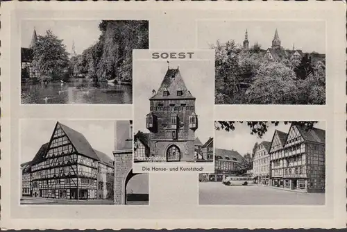 Soest, Möhnesee, alte Häuser, Kirchen, ungelaufen