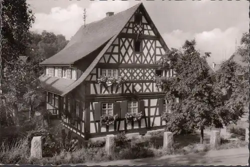 Sasbachwalden, Altes Fachwerkhaus, gelaufen 1960