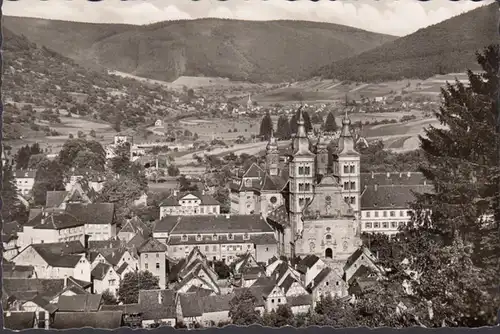 Amorbach, Stadtansicht mit Abteikirche, ungelaufen- datiert 1954