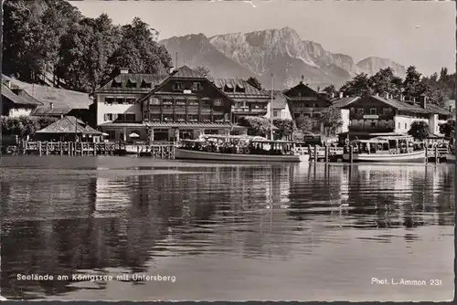 Schönau, Seelände am Königssee mit Unterberg, gelaufen 1956