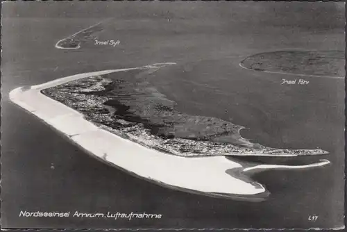 Amrum, Fliegeraufnahme, gelaufen 1965