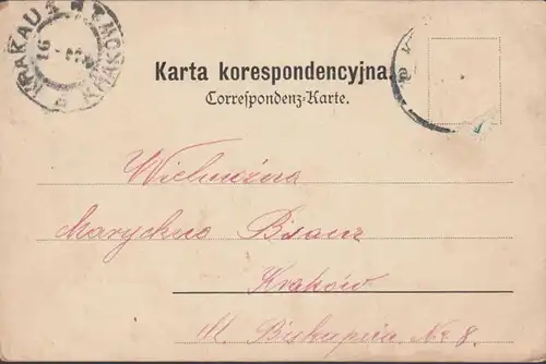 Ogolny Widok Krakowa, gelaufen 1901