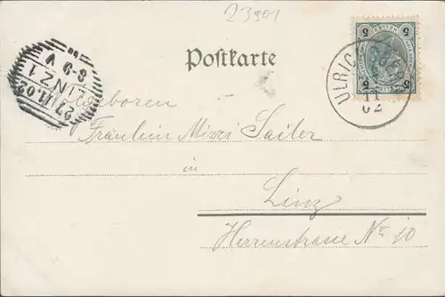 Gruss aus Ulrichsberg, gelaufen 1902
