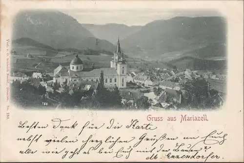 Gruss aus Mariazell, gelaufen 1899