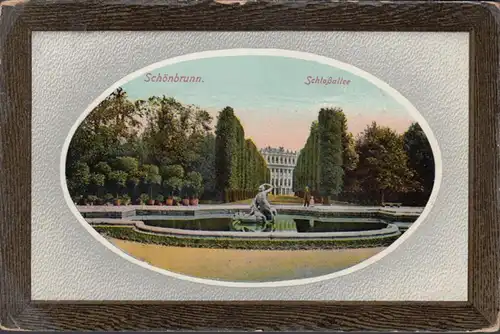 Wien, Schönbrunn, Schlossallee, Passepartout, gelaufen