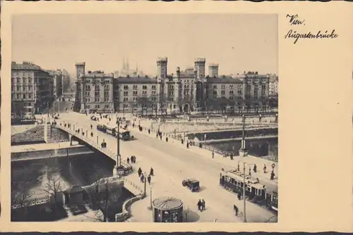 Wien, Augartenbrücke, gelaufen 1939