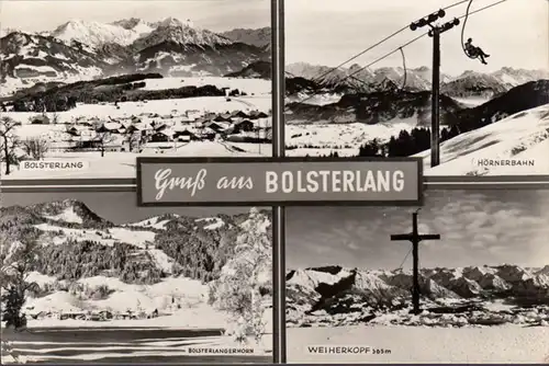 Bolsterlang, Hörnerbahn, Weiherkopf, Vue de la ville, couru 1967