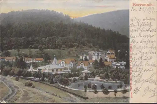 Bad Herrenalb, vue de la ville, couru 1905