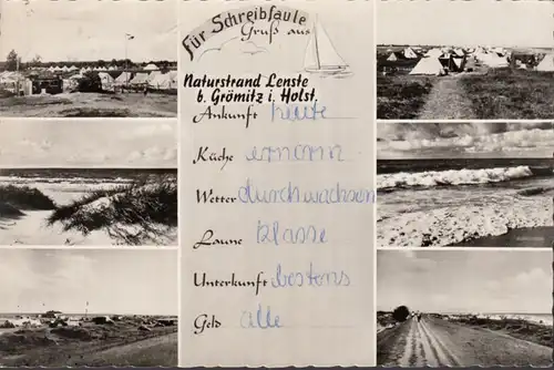 Grömitz, Lenster Strand, Mehrbild, gelaufen 1965