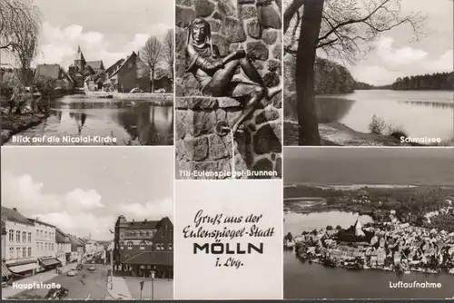 Mölln, Nicolai Eglise, Schmalsee, route principale, photographie aérienne, couru 1967