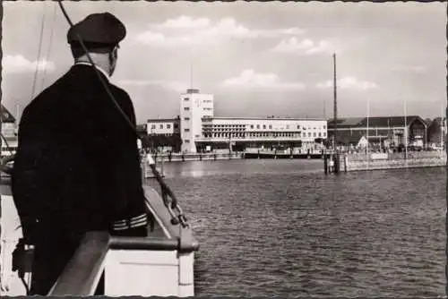Friedrichshafen, gare portuaire, couru en 1958