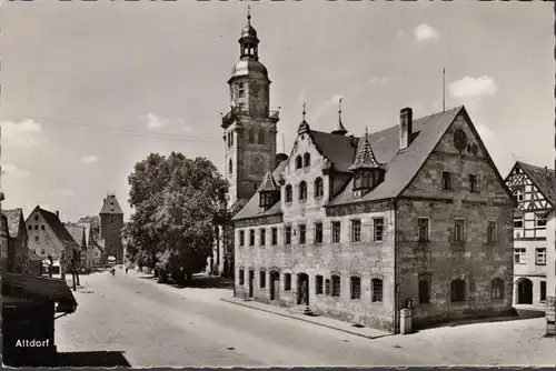 Altdorf, Place du Marché, Hôtel de Ville et église de ville, couru 1962