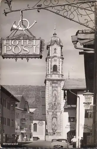 Mittenwald, Hotel Post, gelaufen 1957