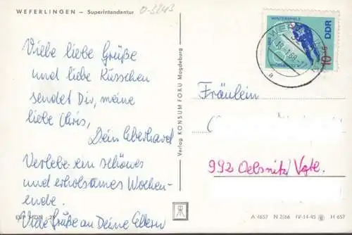 WEFERLINGEN, Superintendant, couru en 1968