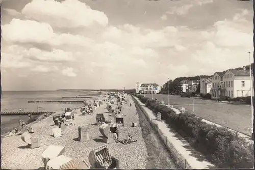 Heiligendamm, Strand, Strandkörbe, Häuser, gelaufen 1965