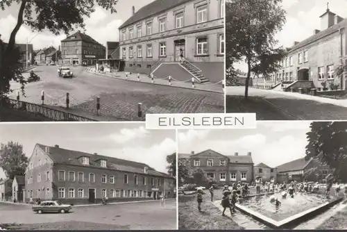 Eilsleben, Wilhelmstrasse, Oberschule, Gaststätte, Kindergarten, gelaufen 1986