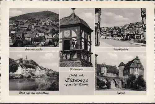 Eschwege, Marktplatz, Schloss, Schülberg, ungelaufen