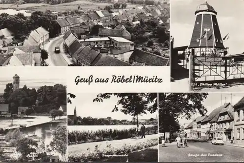 Röbel, DJH Müller, Hafen, Promenade, Strasse des Friedens, gelaufen 197?