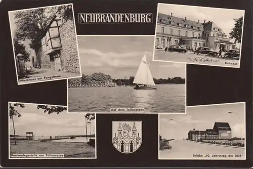 Neubrandenburg, Wieckhaus, Bahnhof, Brücke, ungelaufen