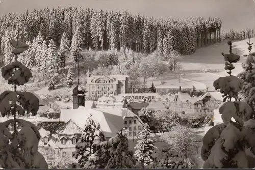 Friedenweiler, Baers Hotel und Kurhaus im Winter, gelaufen