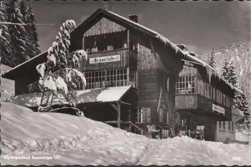 Tiefenbach, Alpengasthof Sesselalpe, Frohes Neues Jahr, gelaufen 1972