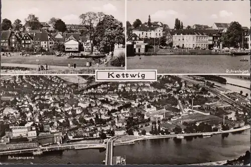 Kettwig, Ruhransicht, Ruhranlagen, Fliegeraufnahme, gelaufen 1960