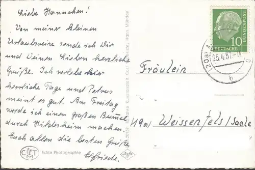 Alfeld, Hochschule, Landesratsamt, Freibad, Kirche, gelaufen 1957