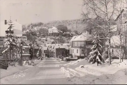 Bad Berleburg, vue sur la route en hiver, couru en 1965