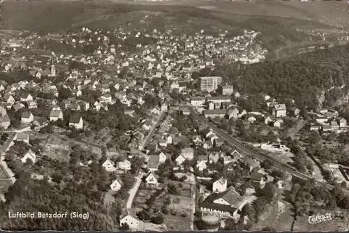 Betzdorf, Fliegeraufnahme, gelaufen 1967