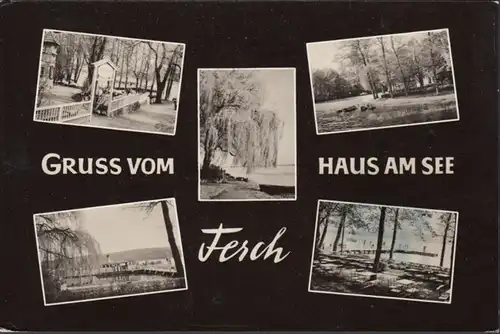 Ferch, Gaststätte Haus am See, gelaufen 1964