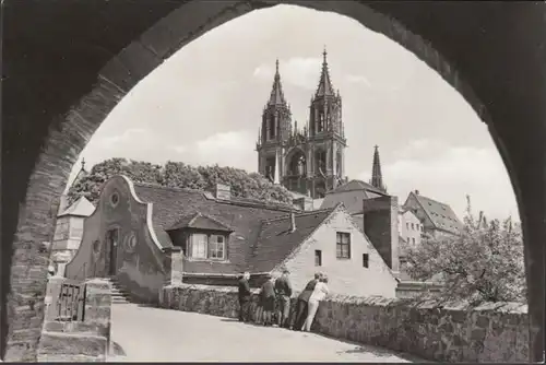 Meissen, Aufgang zum Dom und Albrechtsburg, gelaufen 1975