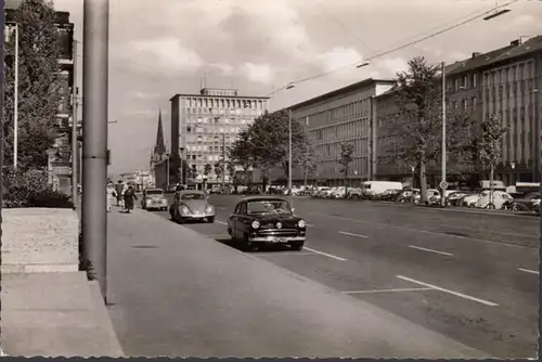 AK Kassel, Ständeplatz, VW Käfer, ungelaufen-datiert 1958