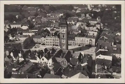 Enns, Fliegeraufnahme, gelaufen 1931