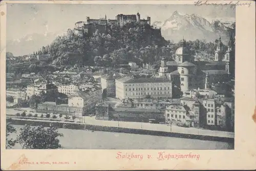 Salzburg und Kapuzinerberg, ungelaufen