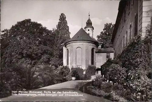 Insel Mainau, Partie an der Schlosskirche, ungelaufen